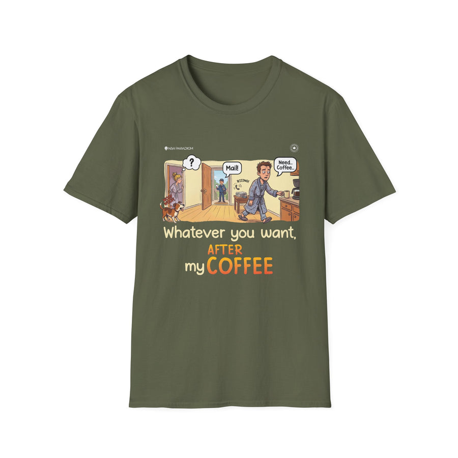 Funny Men T-Shirt- Coffee