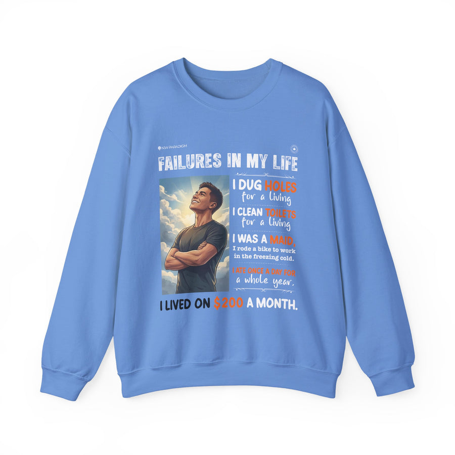 Motivational Men Sweatshirt -Failures