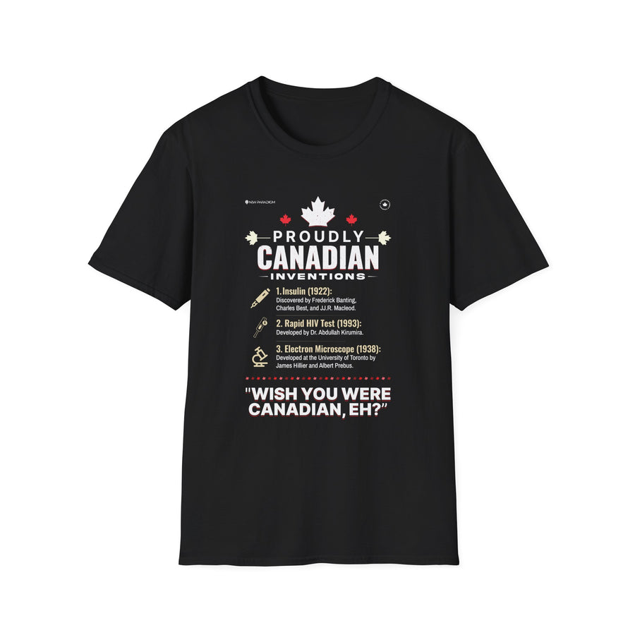 Proudly Canadian Unisex T-Shirt- Investions